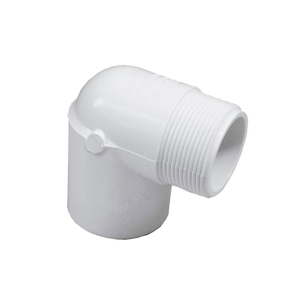 Thrifco Plumbing 3/4 Inch Male Thread x Female Slip PVC 90 Street Elbow SCH 40 8114168 - main